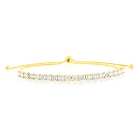 1 Carat Diamond Bracelet in 10ct Yellow Gold