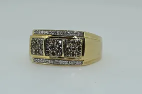 10KT Two-Toned Mens Ring Natural Diamond