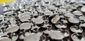 12mm x 10mm Brass Double Capped Rivets