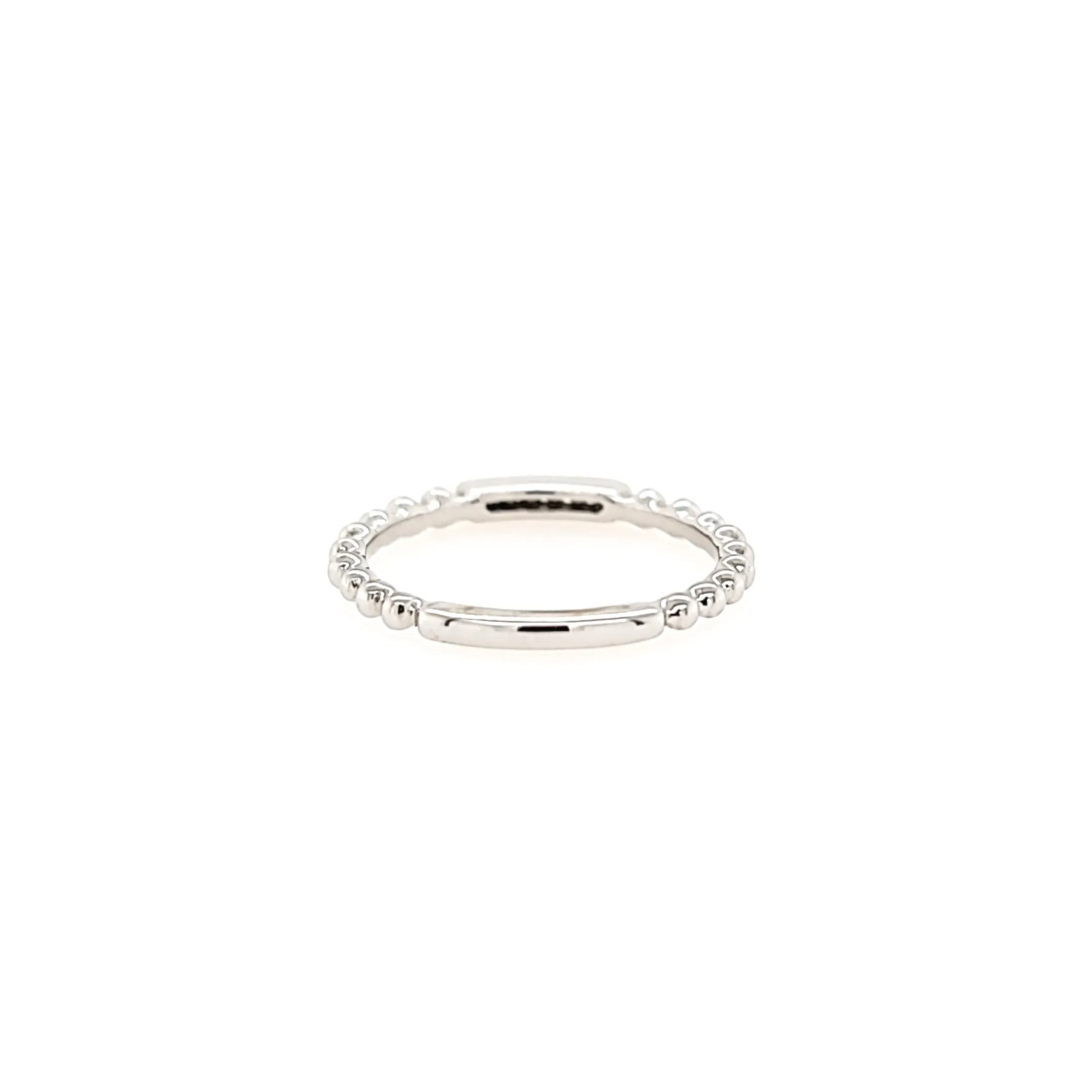 14k Tri-Color Beaded Band Ring Set (I2689)