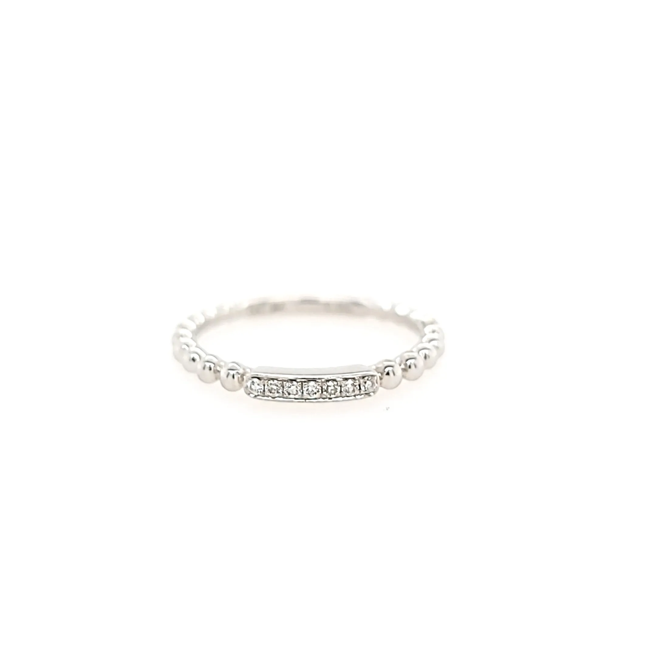 14k Tri-Color Beaded Band Ring Set (I2689)