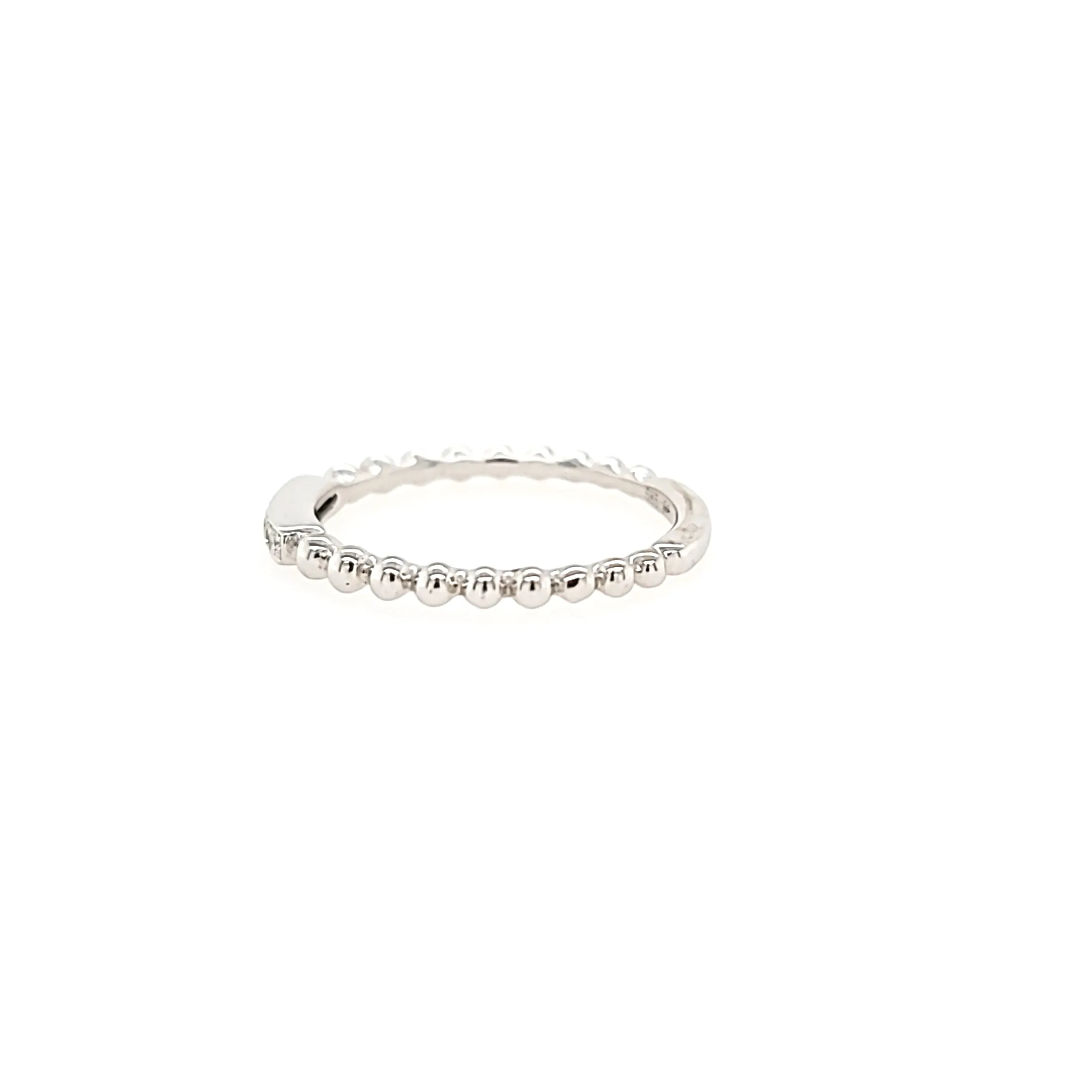 14k Tri-Color Beaded Band Ring Set (I2689)