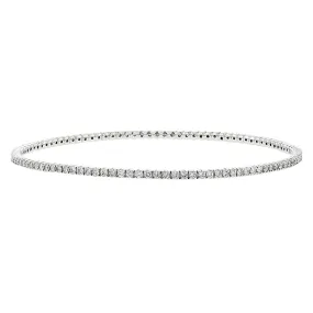 14K White Gold 2.25-Carat Diamond Tennis Bracelet