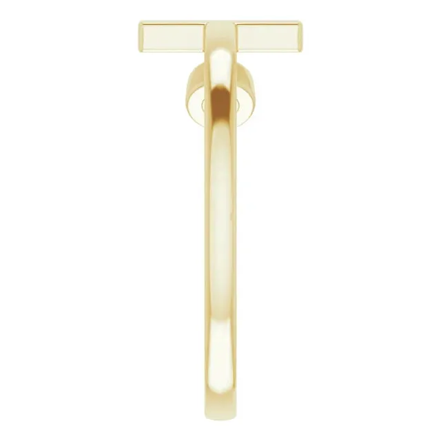 14K Yellow Natural Mozambique Garnet Cross Ring