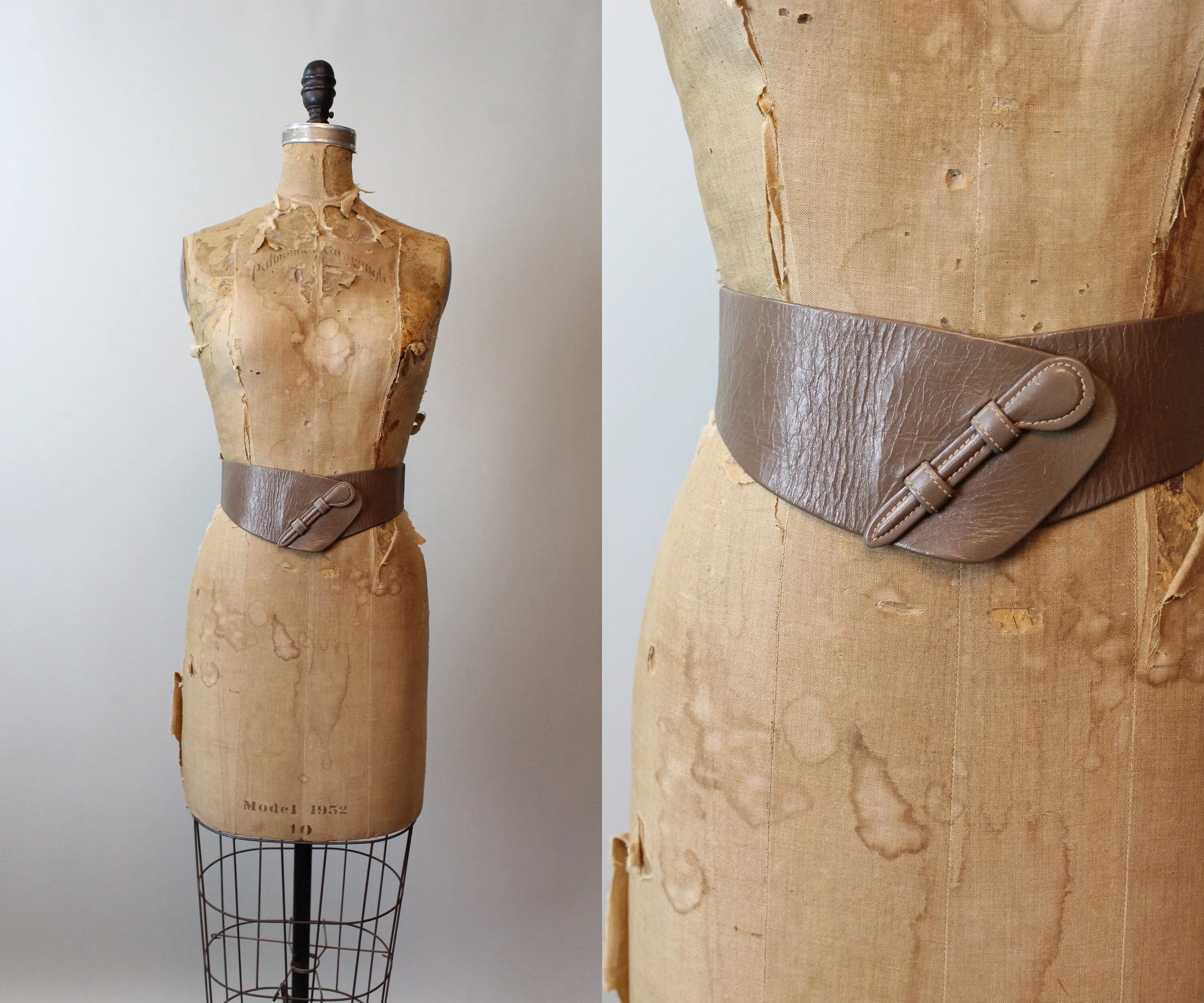 1970s ANNE KLEIN for Calderon WIDE pin belt xs  | new spring