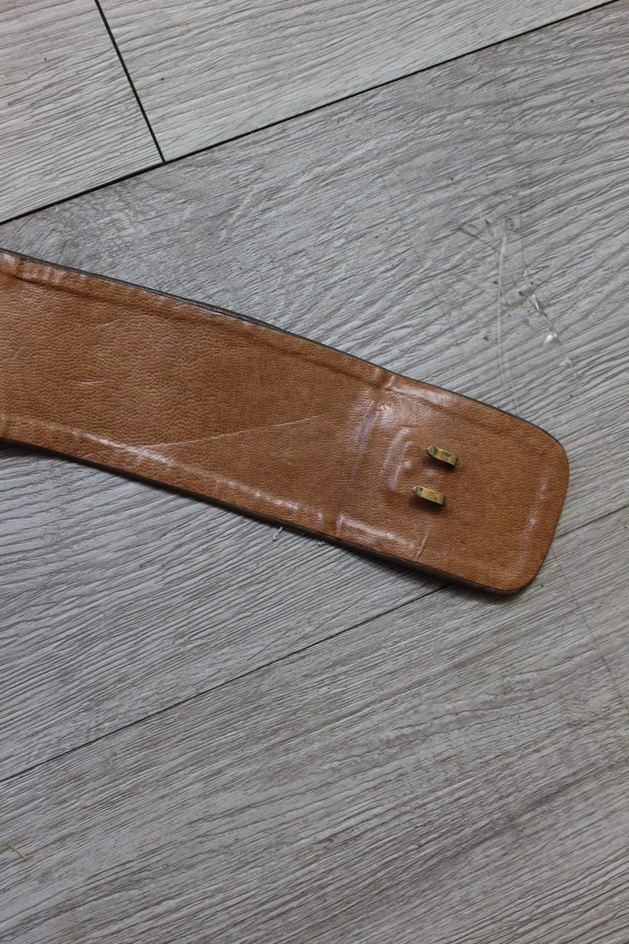 1970s ANNE KLEIN for Calderon WIDE pin belt xs  | new spring