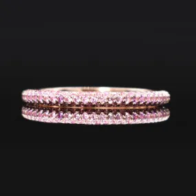 3-Row Diamond Eternity Ring Skinny