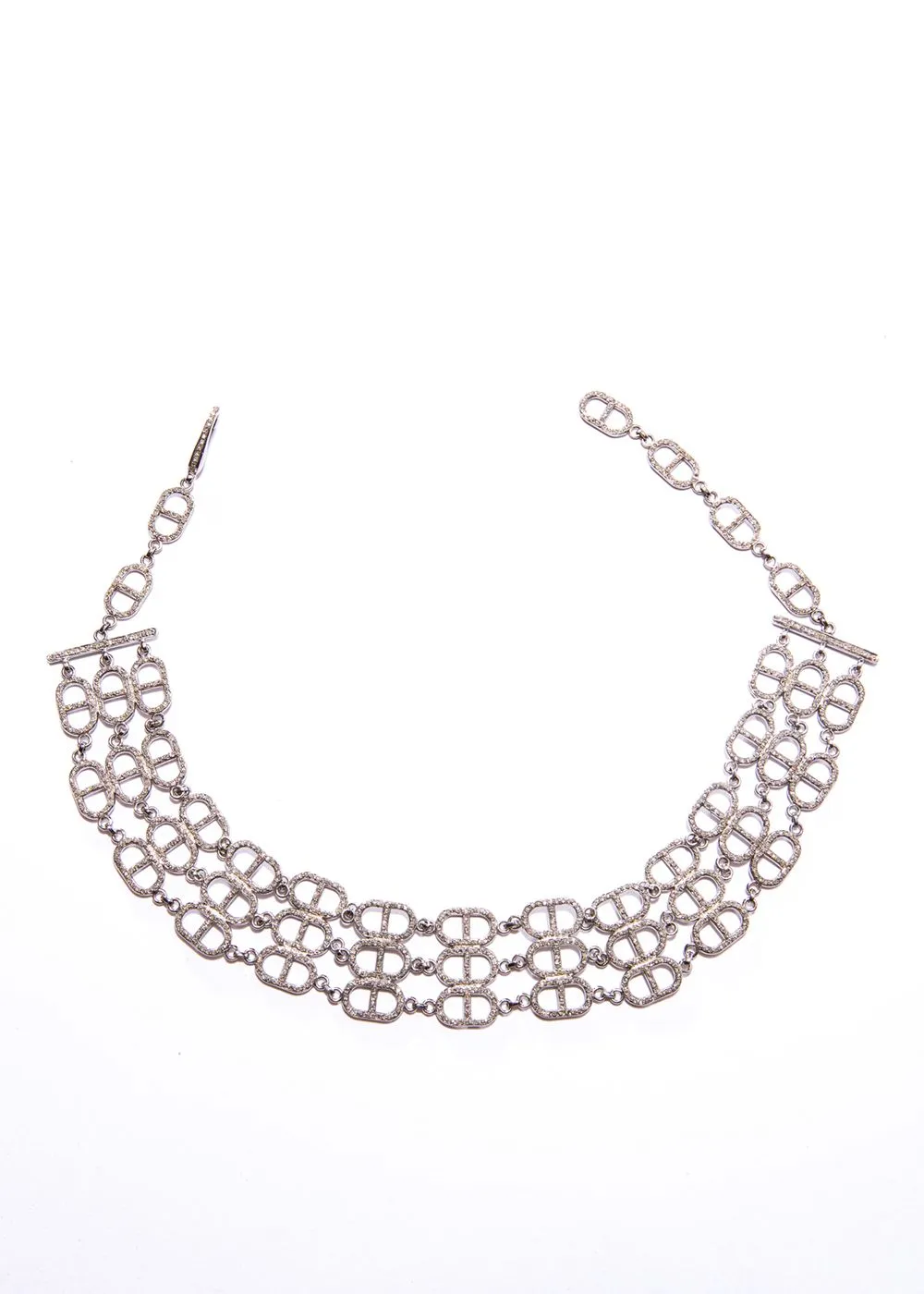 3 Strand Diamond "H" Link choker