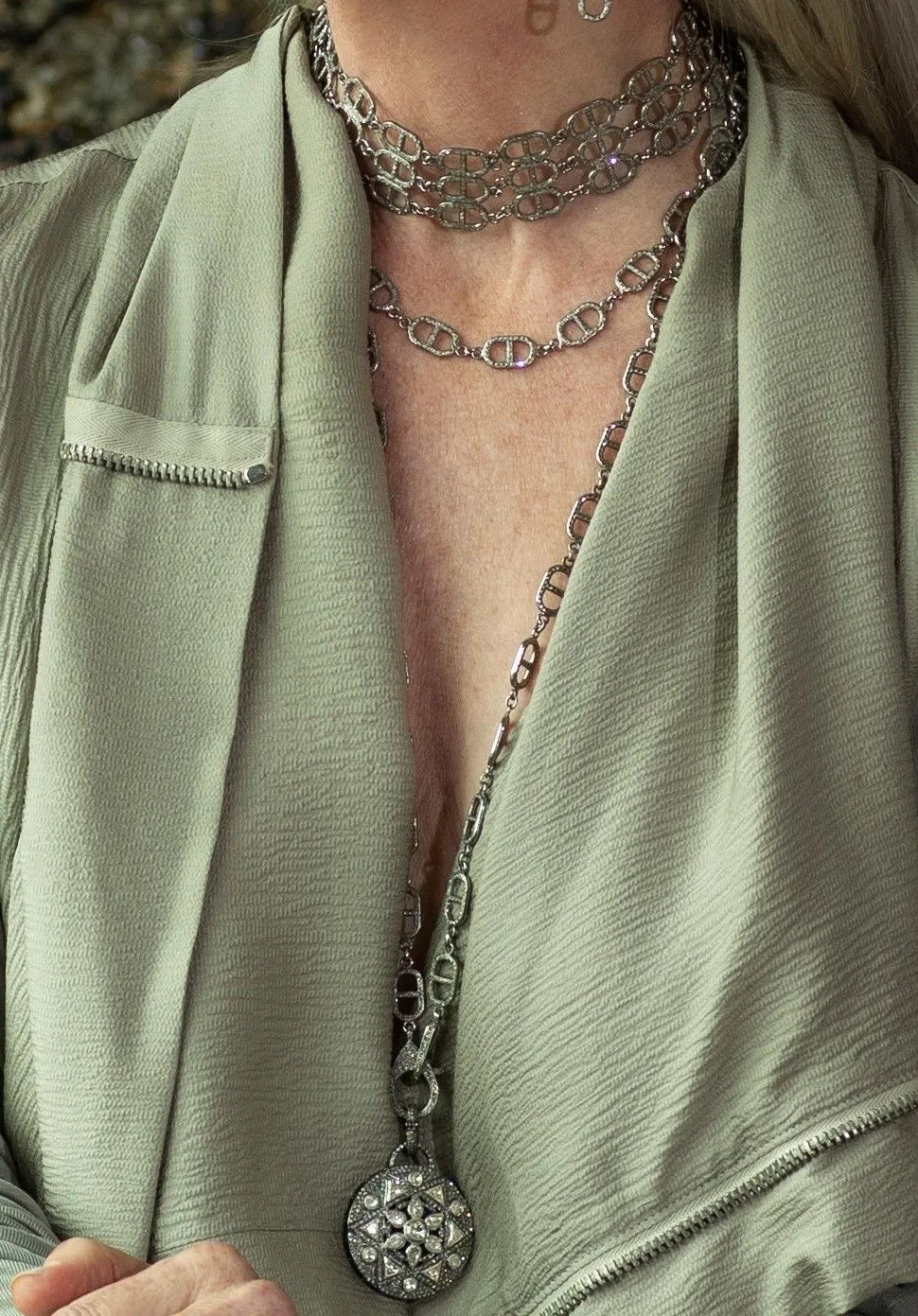 3 Strand Diamond "H" Link choker