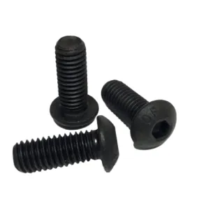 #4-40 x 1/2" Button Head Socket Cap Screws Plain Finish QTY 300
