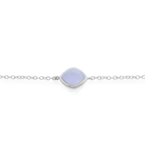 925er Sterlingsilber Achat 7zoll Armband