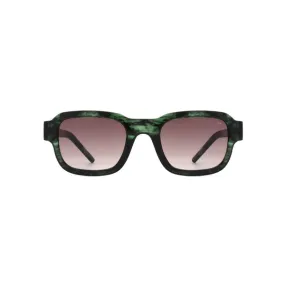 A Kjaerbede Halo Sunglasses - Green Marble Transparent