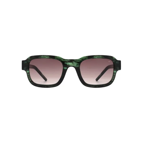 A Kjaerbede Halo Sunglasses - Green Marble Transparent