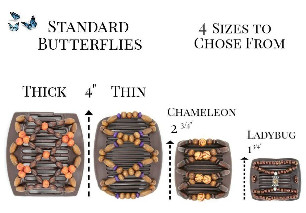 African Butterfly Chameleon Hair Comb - Beada Blonde 25