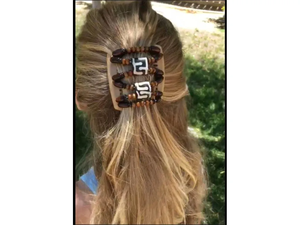 African Butterfly Chameleon Hair Comb - Dupla Black 49