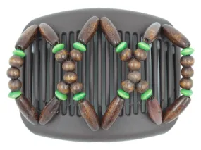 African Butterfly Hair Comb - Beada Brown 231