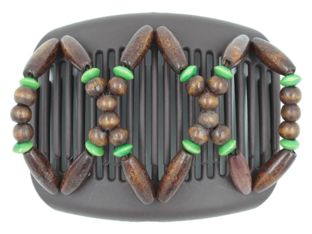 African Butterfly Hair Comb - Beada Brown 231