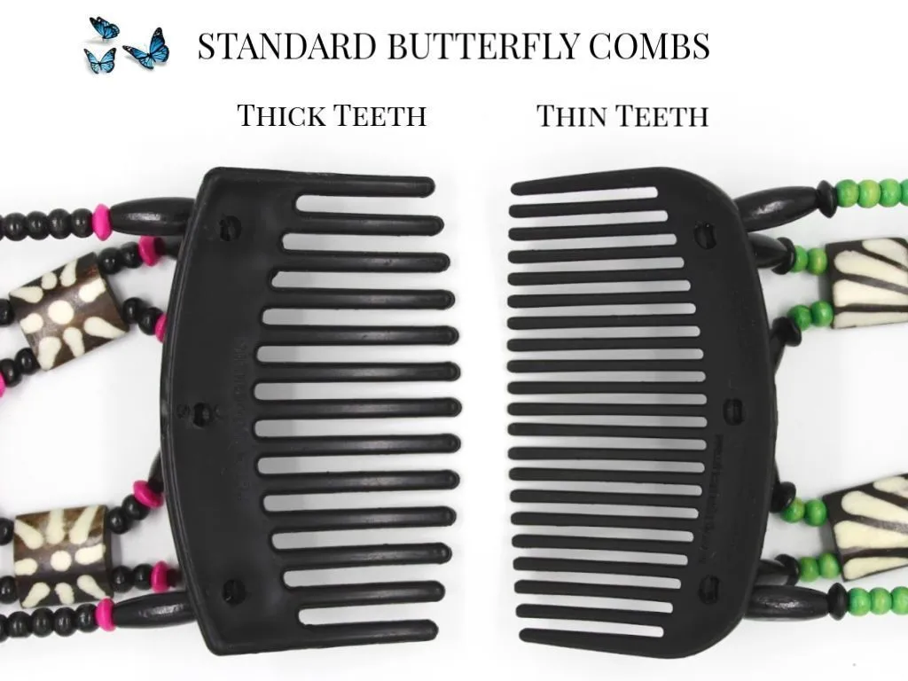 African Butterfly Hair Comb - Beada Tube Blonde 42