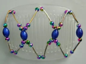 African Butterfly Hair Comb - Beada Tube Clear 01