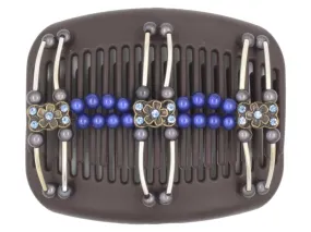 African Butterfly Hair Comb - Flowers Brown 58