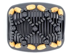 African Butterfly Hair Comb - Ndebele Black 55