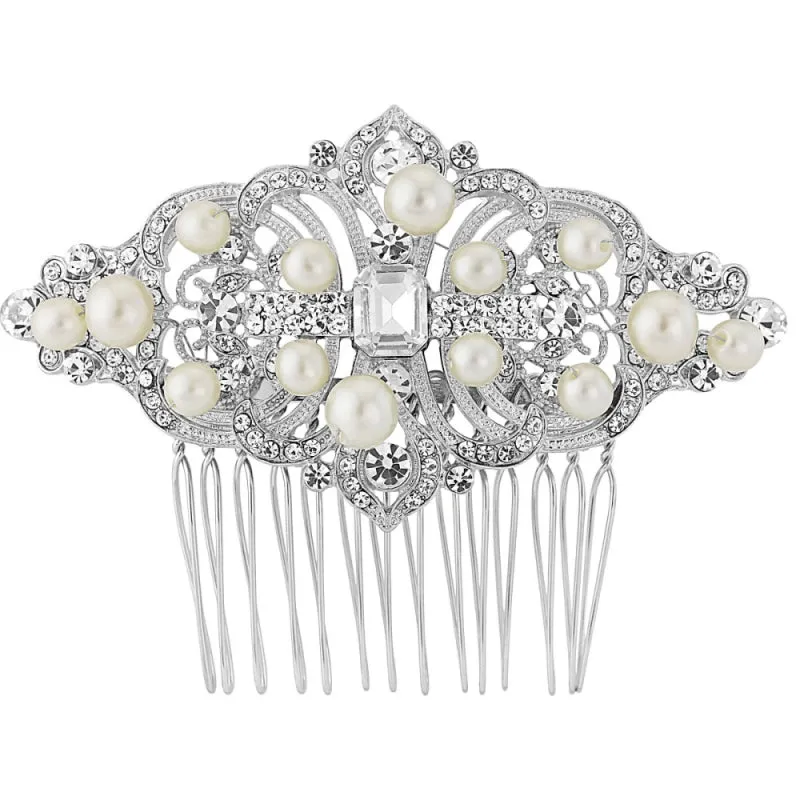 Amber Crystal Hair Comb
