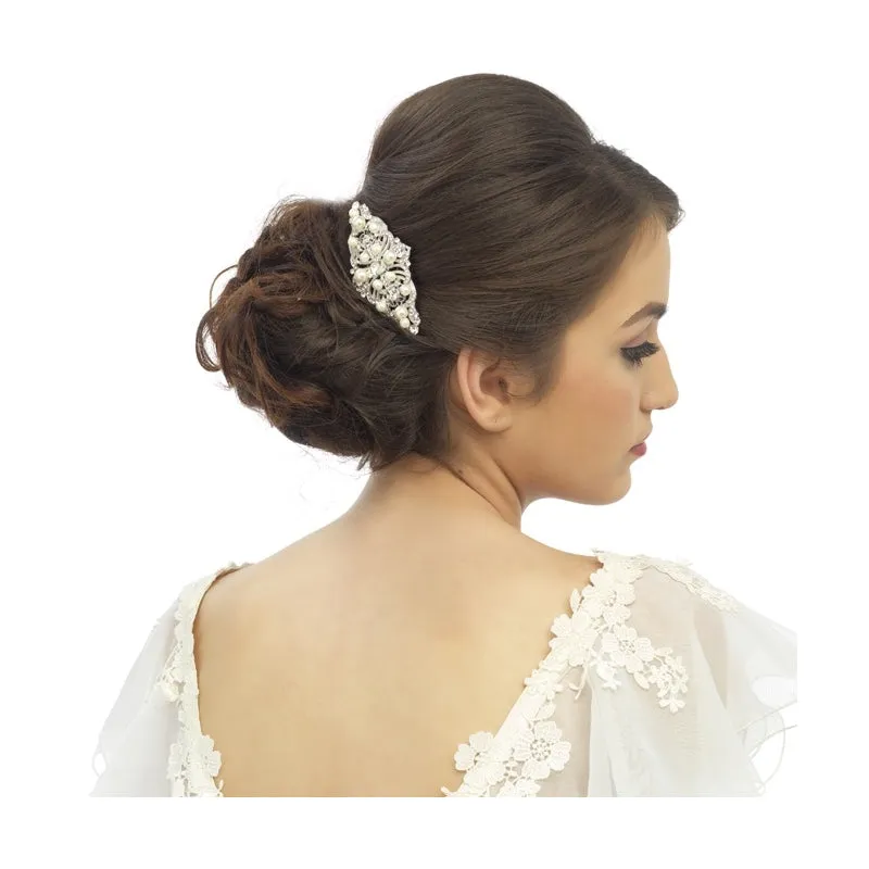 Amber Crystal Hair Comb