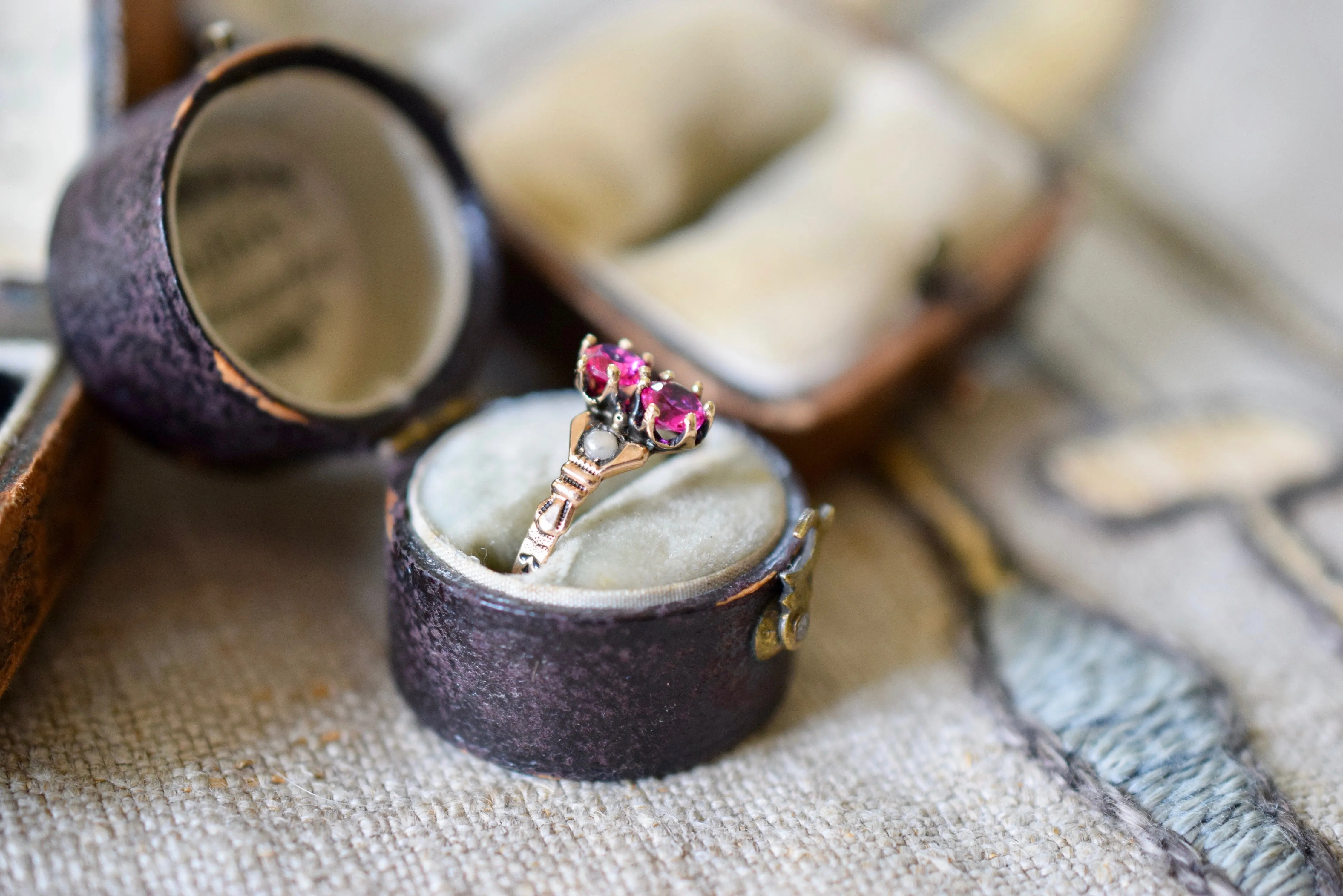 Antique Victorian 14K Ruby Ring