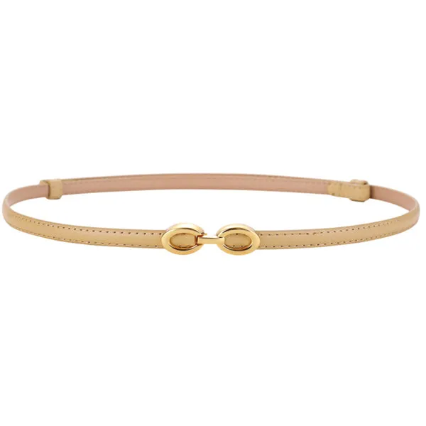 Apricot Women Genuine Leather Belt 杏色女士真皮皮带 KCBELT1089