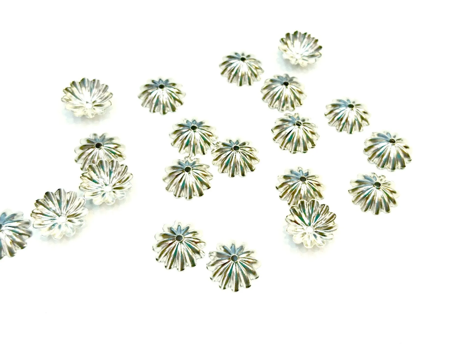 Bead Cap, Brass, 10mm, Fit For 12mm Bead, 24 Pieces  | 銅珠蓋, 10mm, 12mm珠用, 24個