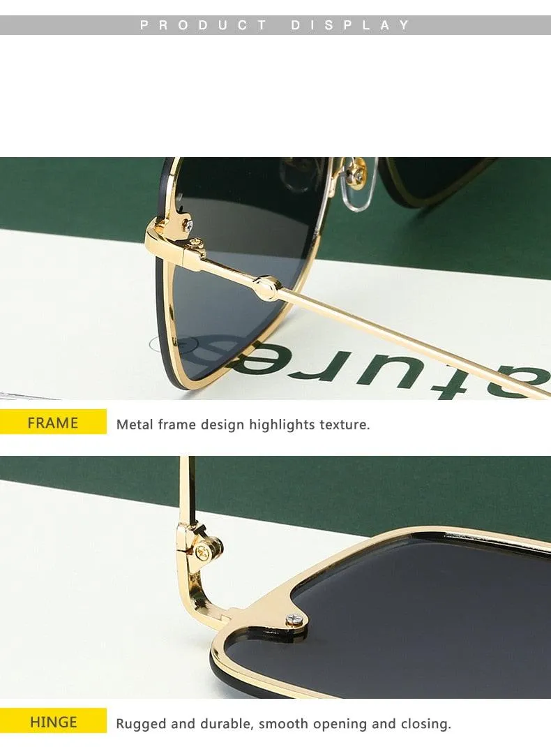 Bee Womens Square Sunglasses/Oversize Rimless Sunglasses Women