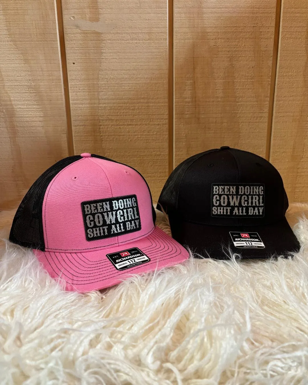 Been Doing Cowgirl S*** Trucker Snap Back Ball Cap PNKBLK  BLKBLK