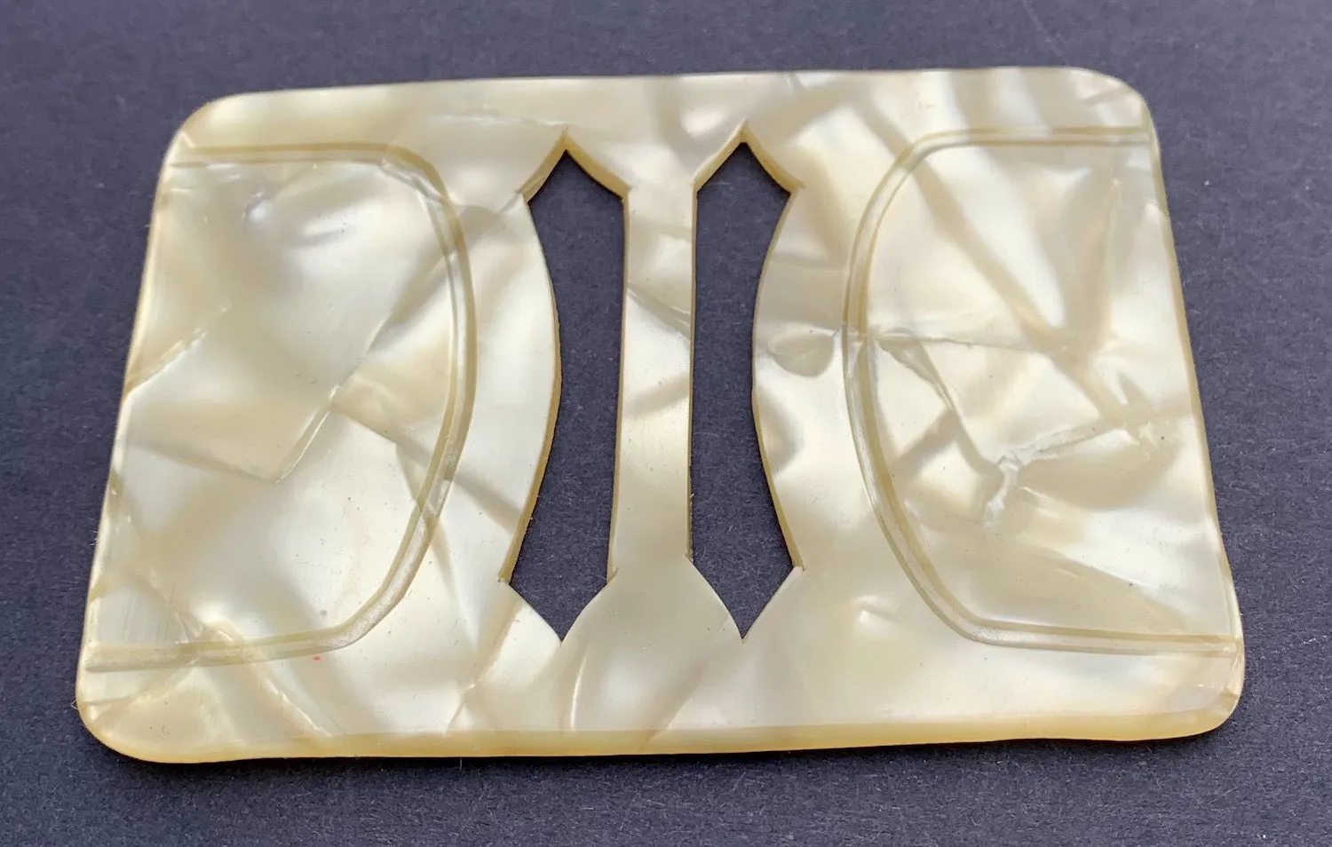 Big 8cm French Deco Celluloid Belt Buckle