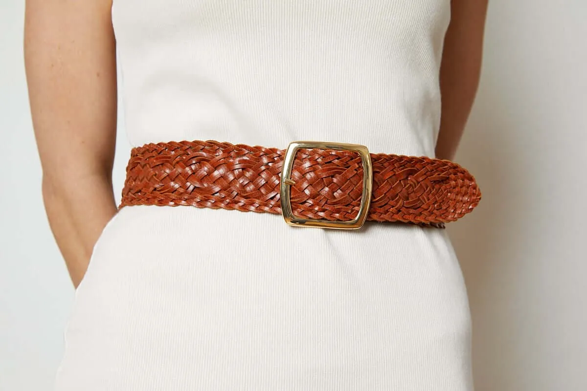 Bingham woven belt tan