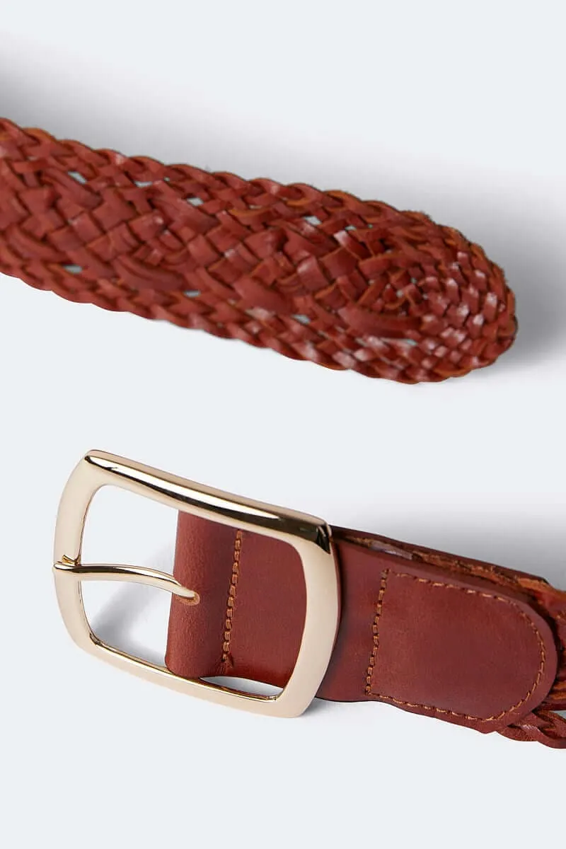 Bingham woven belt tan