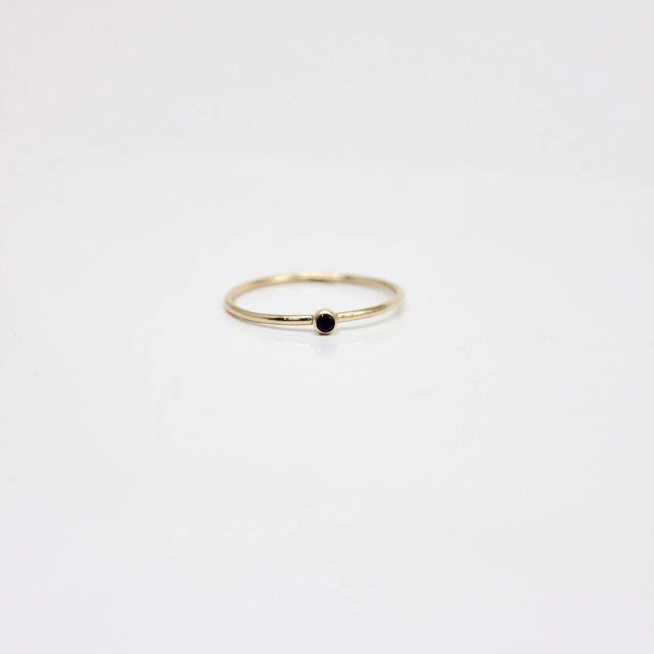 black gemstone ring