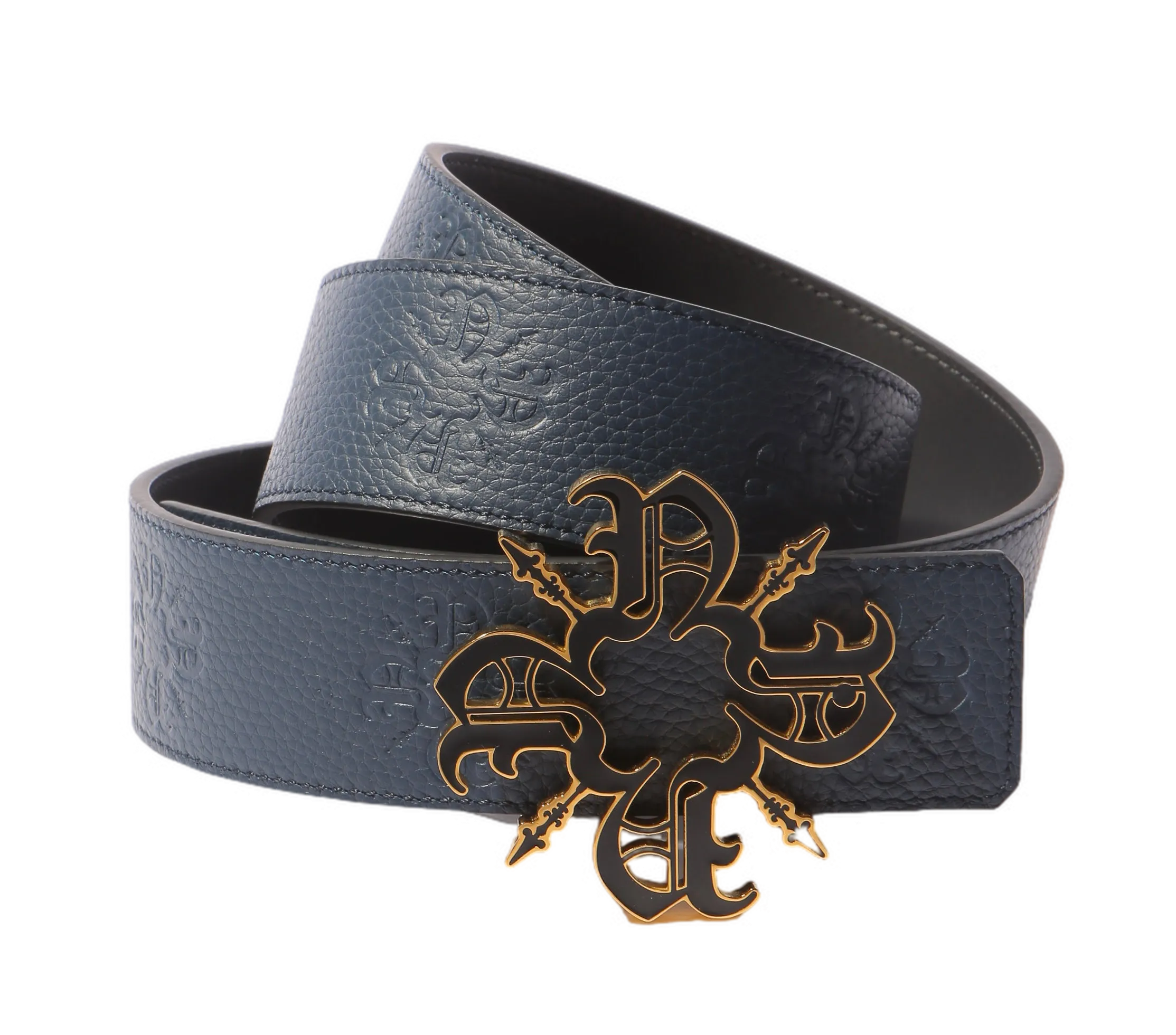 Blue Monogram 40MM Leather Belt