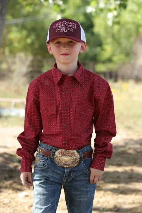 Boys Cinch Red Trucker Cap
