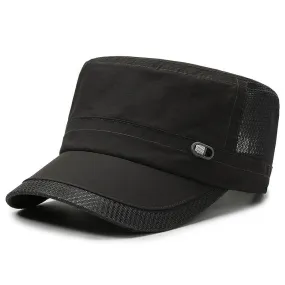 Breathable Men's Military Hats Women's Sunshade Flat Top Snapback Male Summer Cap Mesh Army Sun Baseball Caps Outdoor