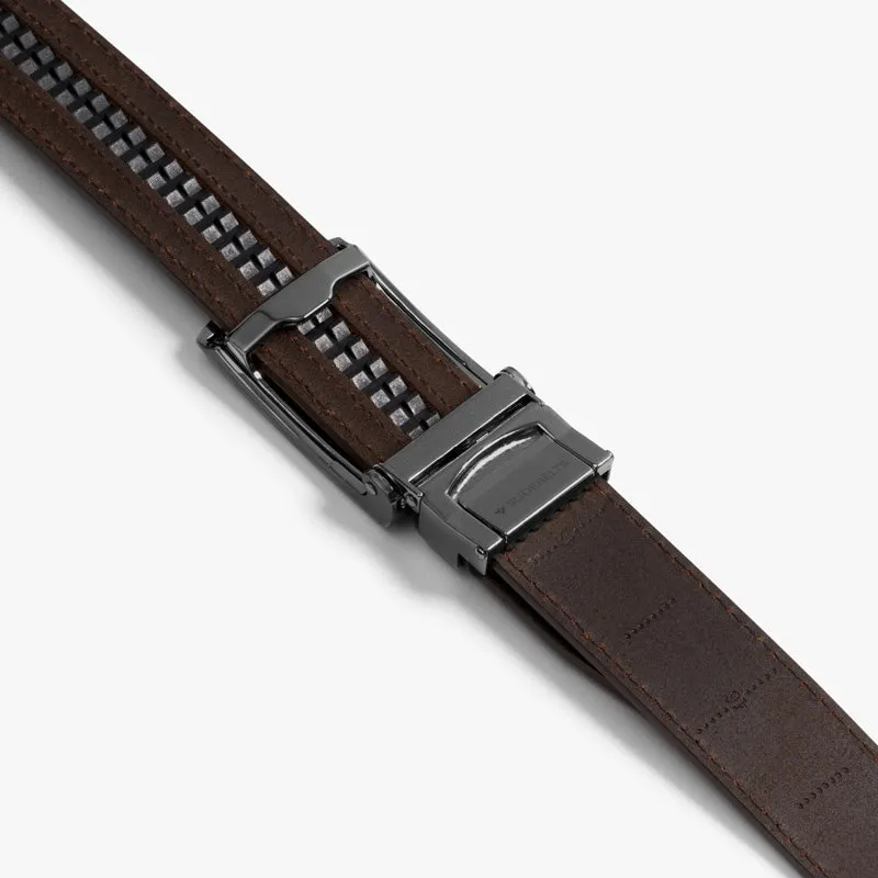 Brown Full Grain Leather Belt (Custom - Back Sq)