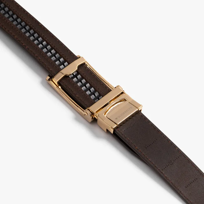 Brown Full Grain Leather Belt (Custom - Back Sq)
