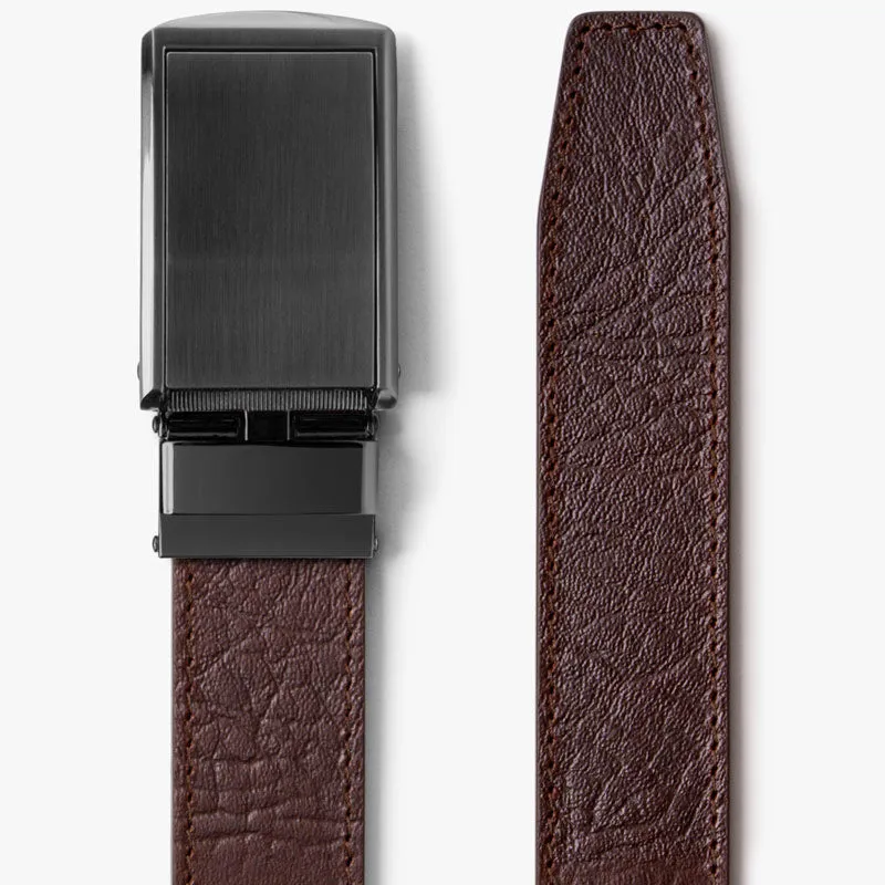 Brown Full Grain Leather Belt (Custom - Back Sq)
