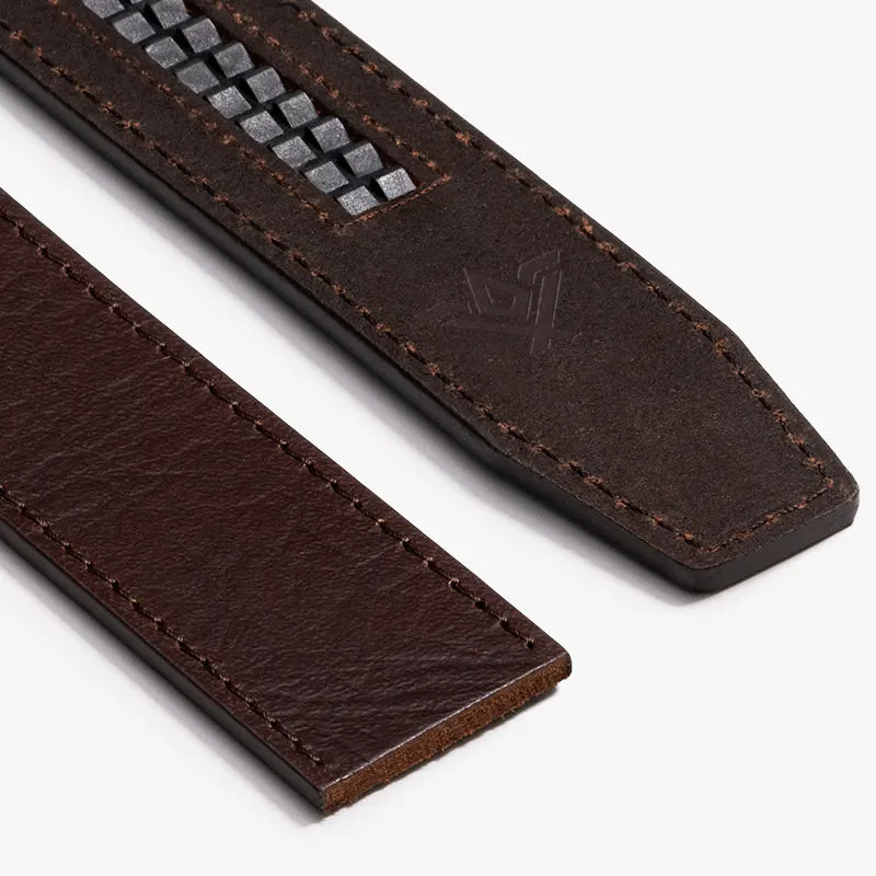 Brown Full Grain Leather Belt (Custom - Back Sq)