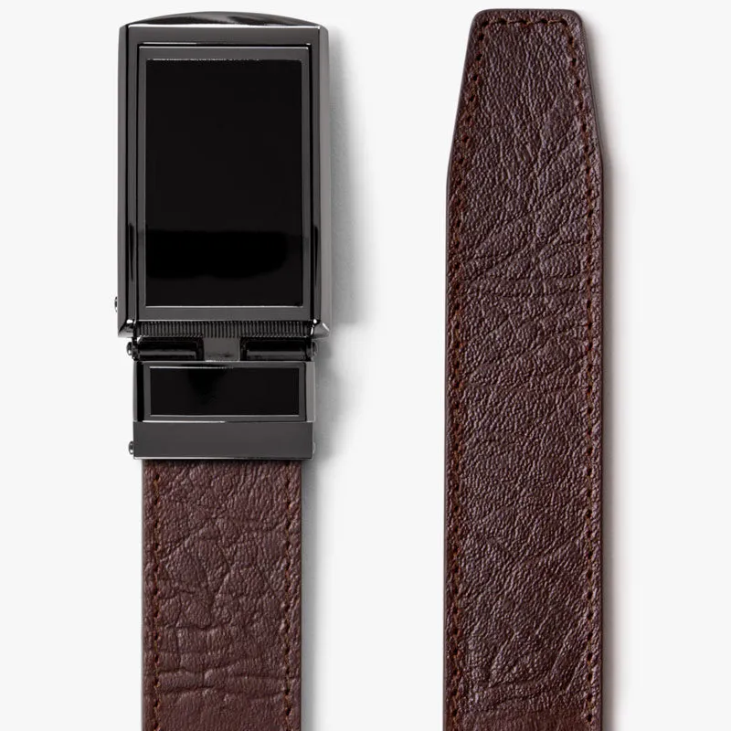 Brown Full Grain Leather Belt (Custom - Back Sq)