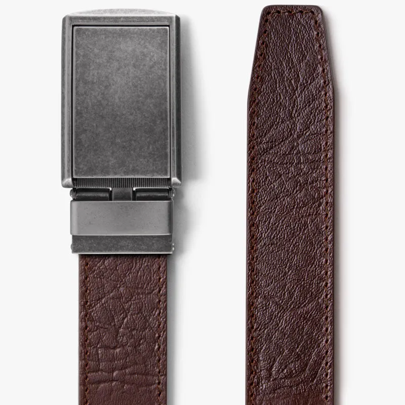 Brown Full Grain Leather Belt (Custom - Back Sq)