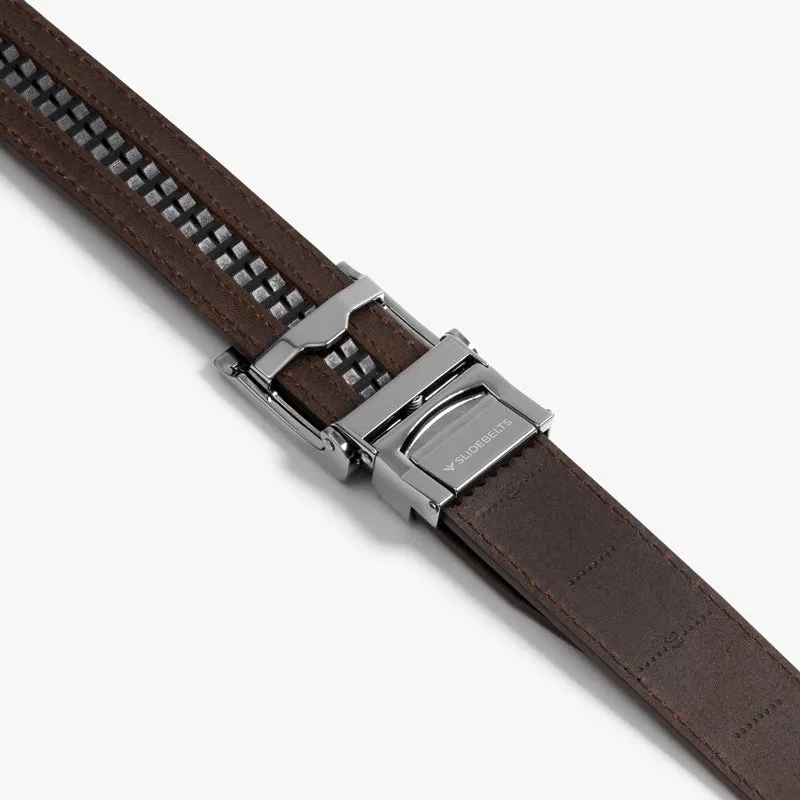 Brown Full Grain Leather Belt (Custom - Back Sq)