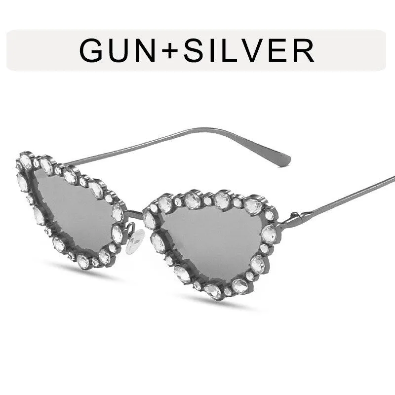 CCspace Women's Full Rim Triangle Cat Eye Alloy UV400 Sunglasses 56219