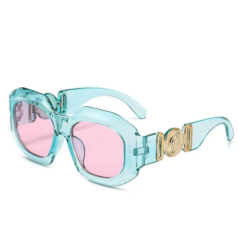 Celebrity Luxury Women Large Square Sunglasses Oversized Shades Eyewear Female Blue Pink Sun Glasses Men oculos