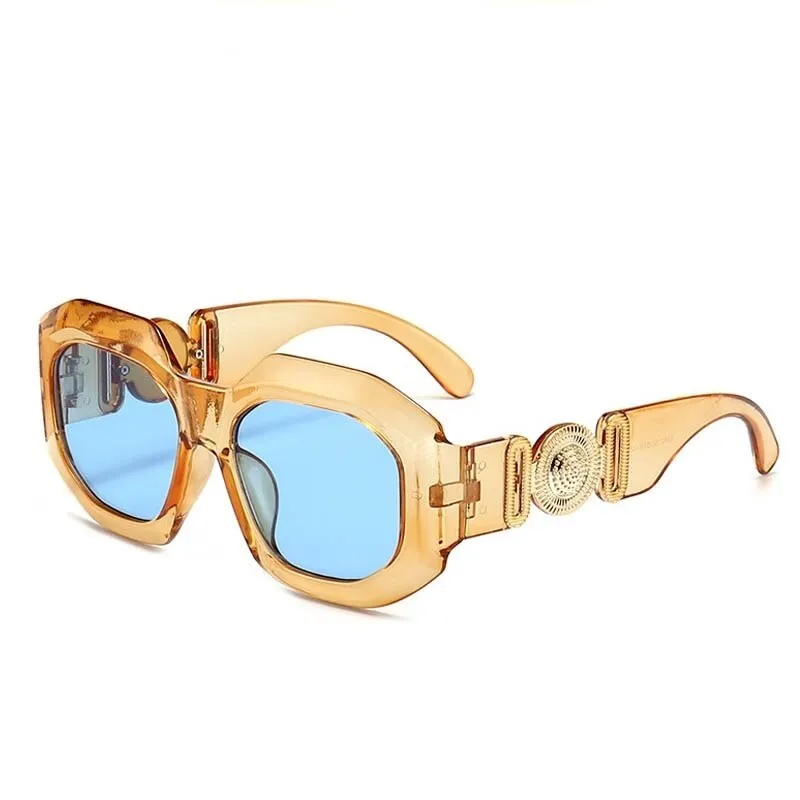 Celebrity Luxury Women Large Square Sunglasses Oversized Shades Eyewear Female Blue Pink Sun Glasses Men oculos