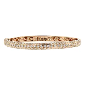 Chevron Artisan Scallop Pave Bangle